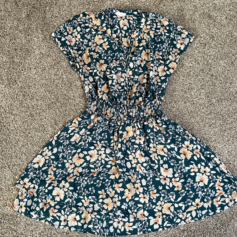 Sienna Sky Teal and White Floral Top